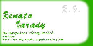 renato varady business card
