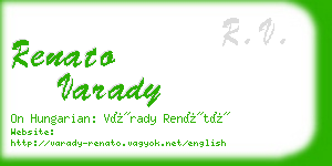renato varady business card